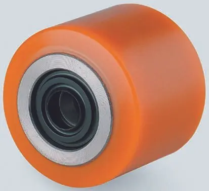 Produktfoto 1 von Tente Rollwagenrolle Gelb, Mat. Polyurethan, 800 kg Ø 85 mm, B. 75 mm