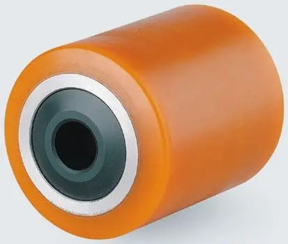 Produktfoto 1 von Tente Rollwagenrolle Gelb, Mat. Polyurethan, 1600 kg Ø 85 mm, B. 80 mm