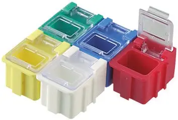 Produktfoto 1 von Licefa Kleinteilebox, ABS Gelb, 5 Fächer, 21 mm x 29 mm x 22 mm