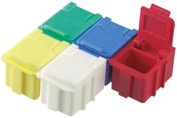 Licefa Kleinteilebox, ABS Weiß, 5 Fächer, 21 mm x 29 mm x 22 mm