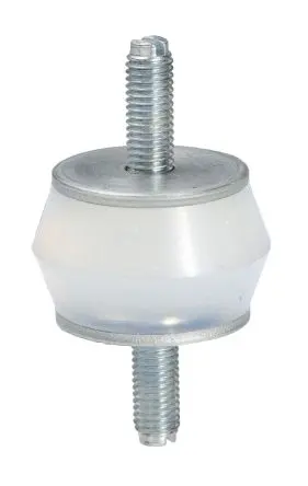 Produktfoto 1 von Taica Silikon Gummipuffer, Außen-/Außengewinde Puffer Bohrung 6 mm M6 22 kg, Ø 30 mm x 58 mm / bis 215.6 N