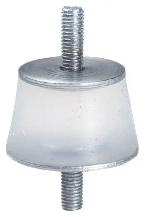 Produktfoto 1 von Taica Silikon Zylindrisch Gummipuffer, Außen-/Außengewinde Puffer M6 100 kg x 59 mm / bis 100 kg