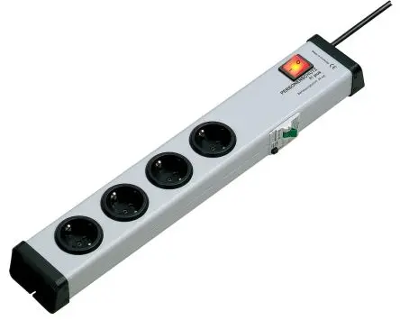 Produktfoto 1 von Ehmann VARIO LINEA Personal Protection Typ F Steckdosenleiste Überspannungsschutz, 4-fach 16A CEE 7/7 Deutscher Schuko /