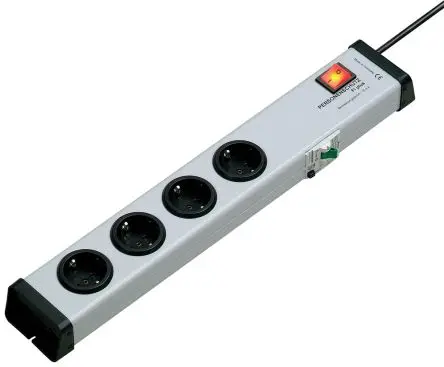 Produktfoto 1 von Ehmann LINEA Personal Protection Typ F Steckdosenleiste Überspannungsschutz, 4-fach 16A CEE 7/7 Deutscher Schuko /