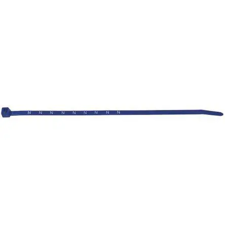 Produktfoto 1 von HellermannTyton T50R PRN Nylon 6.6 Kabelbinder Bedruckte IDs für Zähleranlagen Blau 4.6mm x 200 mm