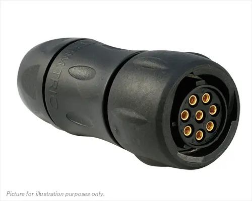 Produktfoto 1 von Souriau Sunbank by Eaton UTS 12 Standard Rundsteckverbinder Buchse 8-polig Buchse 10A Kabel IP68, IP69K