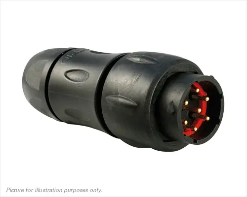Produktfoto 1 von Souriau UTS 14 M14 Rundsteckverbinder Stecker 7-polig / 16.0A, In-Line Montage, Schraubanschluss IP68, IP69K