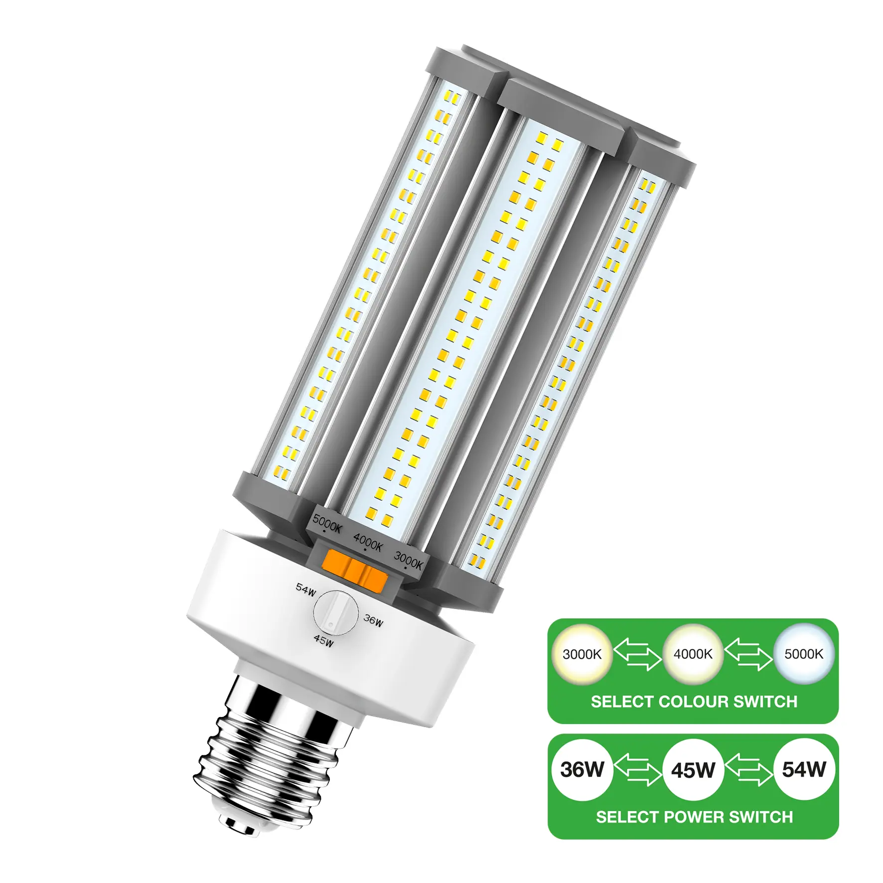 Produktfoto 1 von LED Corn Switch E40 36W-54W 3000K-5000K