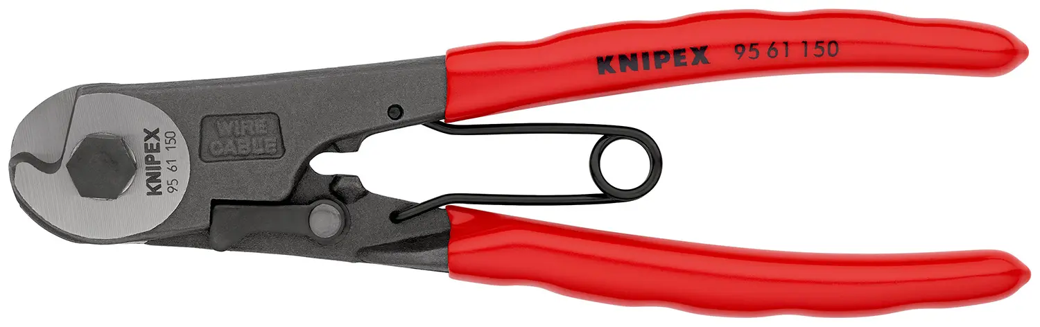 Produktfoto 1 von Knipex 95 61 Gerade Kabelschere Schließer (NO) Nicht parkend 150mm, Schneidleistung 3 mm