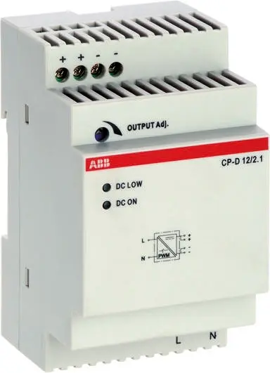 Produktfoto 1 von ABB CP-D DIN-Schienen Netzteil Getaktet 12V dc / 2.1A 30W 90 → 264 V ac / 120 → 375V dc