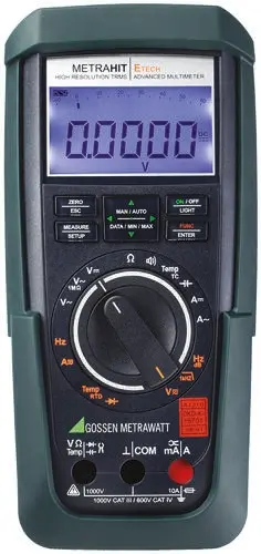 Produktfoto 1 von Gossen Metrawatt Tragbar Digital Multimeter Echteffektivwert, CAT III, CAT IV