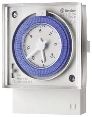 Produktfoto 1 von Finder Analog 12 DIN-Schienen-Zeitschaltuhr 230V ac, Minuten, 1-Kanal, Schraube