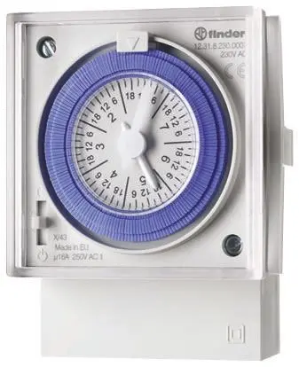 Produktfoto 1 von Finder Analog 12 Zeitschaltuhr 230V ac, Minuten, 1-Kanal