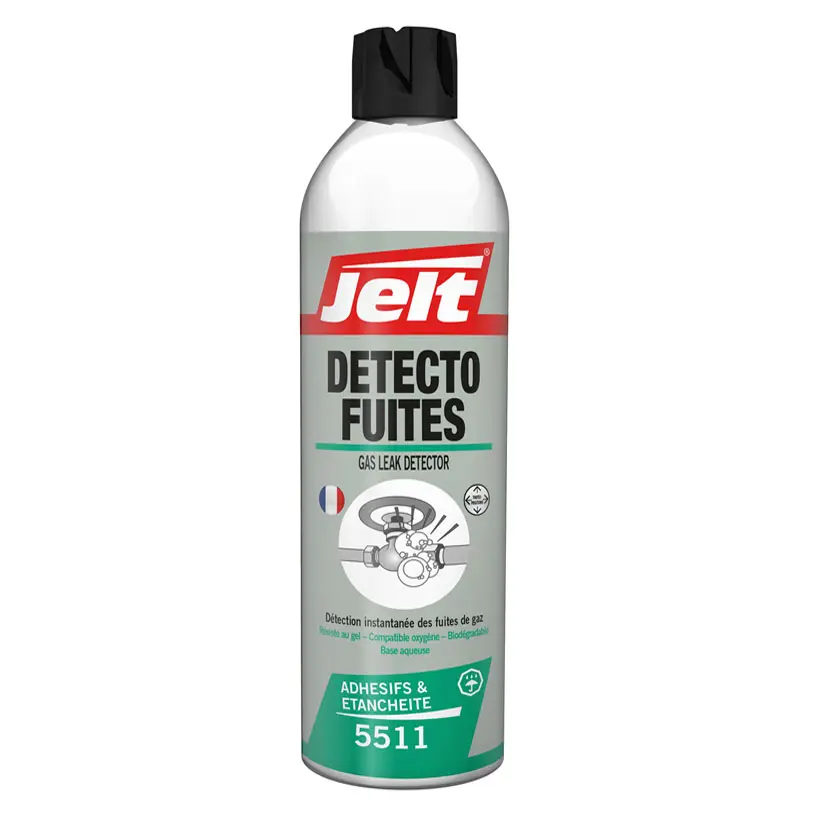 Produktfoto 1 von Jelt Lecksuchmittel für das Luft- und Gaslecksuchgerät Lecksuchspray, Aerosol 650/400ml