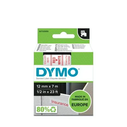Dymo Beschriftungsband Rot für Dymo 450 DUO, Dymo, mobiles Etikettiergerät, Dymo 500TS, Dymo PnP, Dymo 420P, Dymo 160,