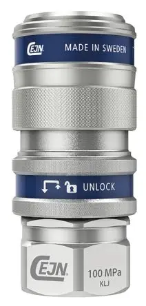 Produktfoto 1 von CEJN 115 Hydraulik-Schnellkupplung Stahl Buchse G, 3/8 in, 100 Mpa