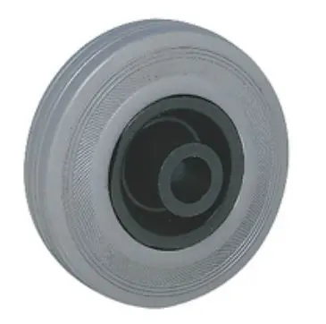 Produktfoto 1 von Guitel Hervieu Rollwagenrolle Grau, Mat. Gummi, 125 kg Ø 125 mm, B. 35 mm