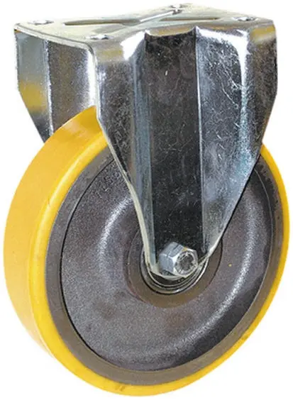 Produktfoto 1 von Guitel Hervieu Fest Lenkrolle, Rad ø 150mm, 700kg, Ges H. 211mm, Rad B. 50mm, 140 x 110mm, Platte, Polyurethan-Material