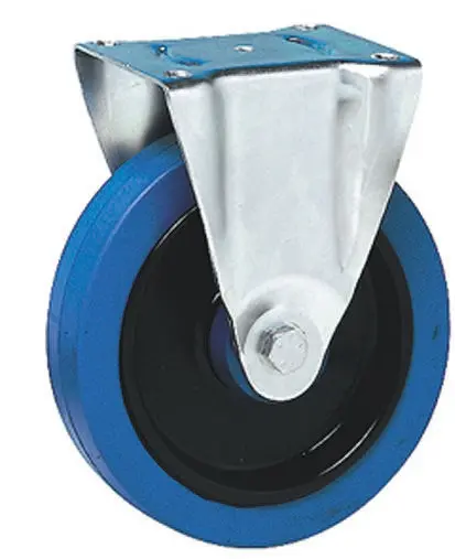 Produktfoto 1 von Guitel Hervieu Fest Lenkrolle, Rad ø 200mm, 400kg, Ges H. 235mm, Rad B. 42mm, 135 x 110mm, Platte, Gummi-Material