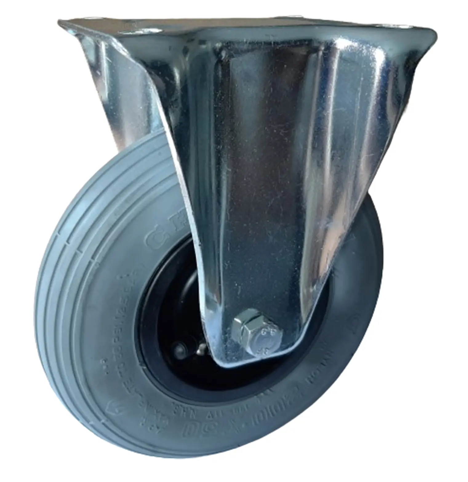 Produktfoto 1 von Guitel Hervieu Fest Lenkrolle, Rad ø 200mm, 70kg, Ges H. 236mm, Rad B. 50mm, 135 x 110mm, Platte, Pneumatisch -Material