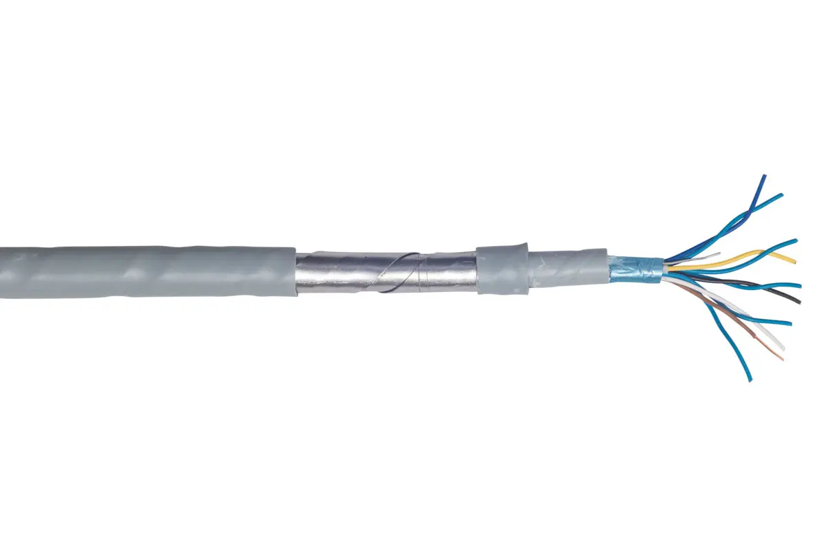Produktfoto 1 von CAE Groupe Telefonkabel Flammhemmend 1 Grau 10-adrig 100 m Polyvinylchlorid, 0.51 mm