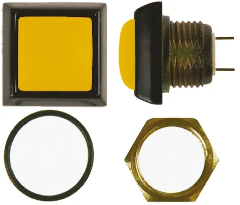 Produktfoto 1 von ITW 59 Miniaturdruckschalter lichtdurchlässig Tastend Panel Ø 13.6 mm, SPST / 400mA 50 V dc 125 V ac, IP67