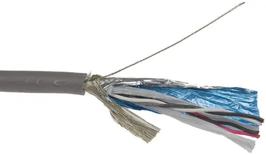 Produktfoto 1 von Alpha Wire XTRA-GUARD FLEX Datenkabel, 2-paarig 0,14 mm Ø 6.2mm SF/UTP Schirmung PVC isoliert Twisted Pair Grau