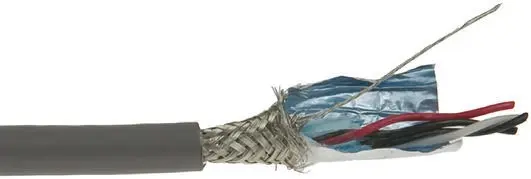 Produktfoto 1 von Alpha Wire XTRA-GUARD FLEX Datenkabel, 2-paarig 0,2 mm² Ø 6.6mm SF/UTP Schirmung PVC isoliert Twisted Pair Schwarz