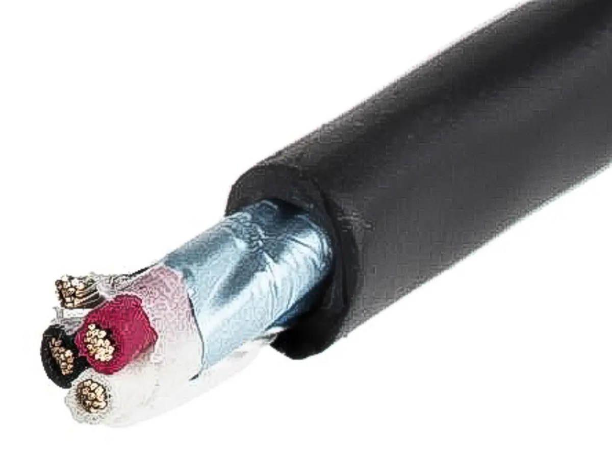 Produktfoto 1 von Alpha Wire XTRA-GUARD 2 Steuerkabel, 3-adrig 0.35mm² 22 AWG Schwarz Geschirmt, 30 m, Polyvinylchlorid