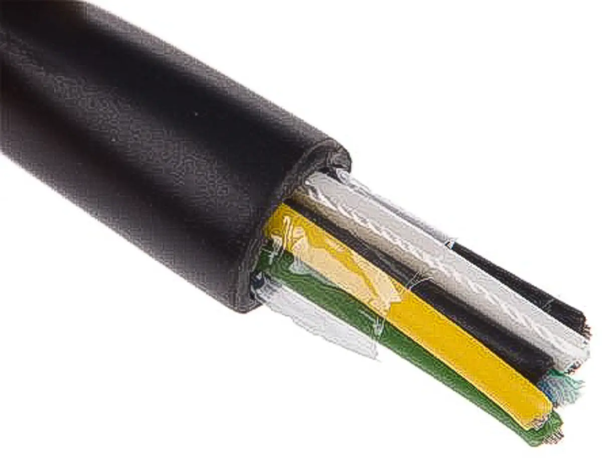 Alpha Wire XTRA-GUARD 2 Steuerkabel, 6-adrig 0.81 mm² 18 AWG Schwarz Ungeschirmt, 30 m, Polyvinylchlorid