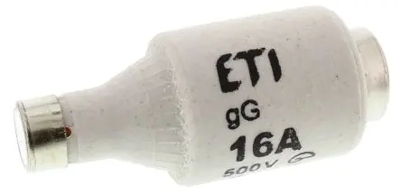 Produktfoto 1 von ETI class gG/gL DIAZED-Sicherung, Typ D2, 16A, 500V ac, 50 kA, E27 Gewinde