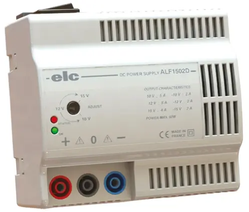 Produktfoto 1 von ELC 2-Kanal Analog Labornetzgerät 60W, 12 V, 15 V, 24 V / 2 A, 5 A, ISO-kalibriert