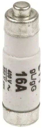 Produktfoto 1 von ETI D-fuse NEOZED-Sicherung, Typ D01, 16A, 400V ac, 50 kA, E14 Gewinde