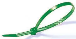 Produktfoto 1 von HellermannTyton T18R Nylon 6.6 Kabelbinder Innen gezackt Grün 2.5 mm x 100 mm
