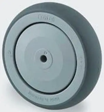 Produktfoto 1 von Tente Rollwagenrolle Grau, Mat. Gummi, 100 kg Ø 200 mm, B. 32 mm