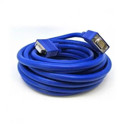 Produktfoto 1 von Van Damme VGA-Kabel A VGA / Stecker B VGA / Buchse, 10 m Blau
