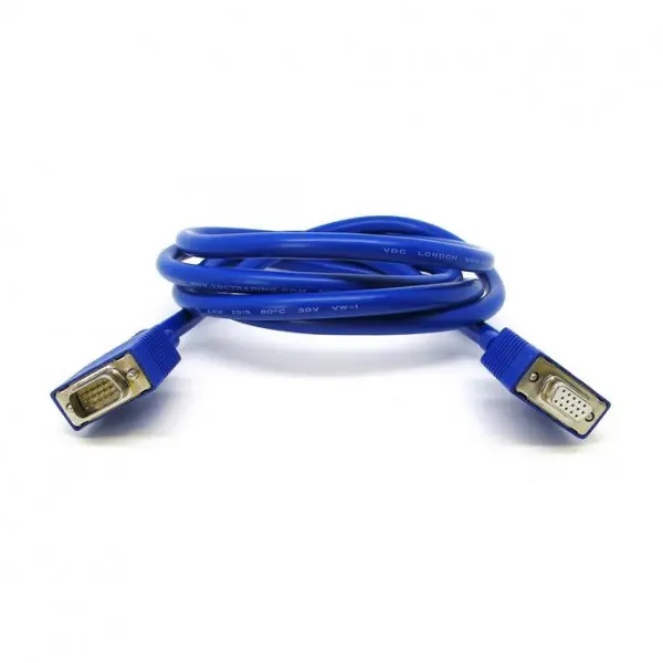 Produktfoto 1 von Van Damme VGA-Kabel A VGA / Stecker B VGA / Buchse, 2 m Blau