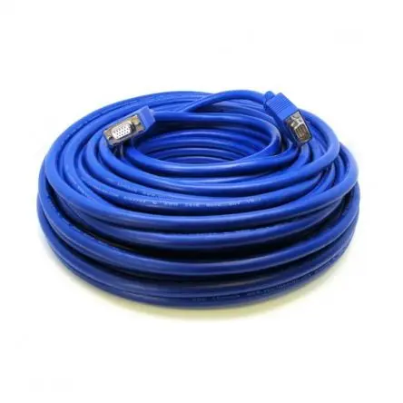 Produktfoto 1 von Van Damme VGA-Kabel A VGA / Stecker B VGA / Buchse, 30 m Blau