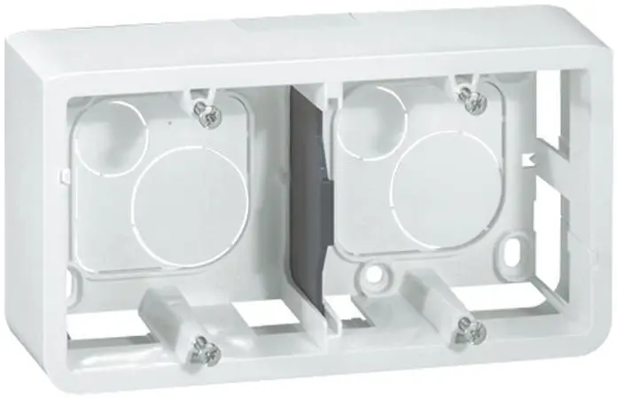 Produktfoto 1 von Legrand MOSAIC Einbaubox Orange, Weiß, Aluminium, Grün, Rot, 3-fach, Kunststoff NF, 40 mm IP20 Kabelkanal,