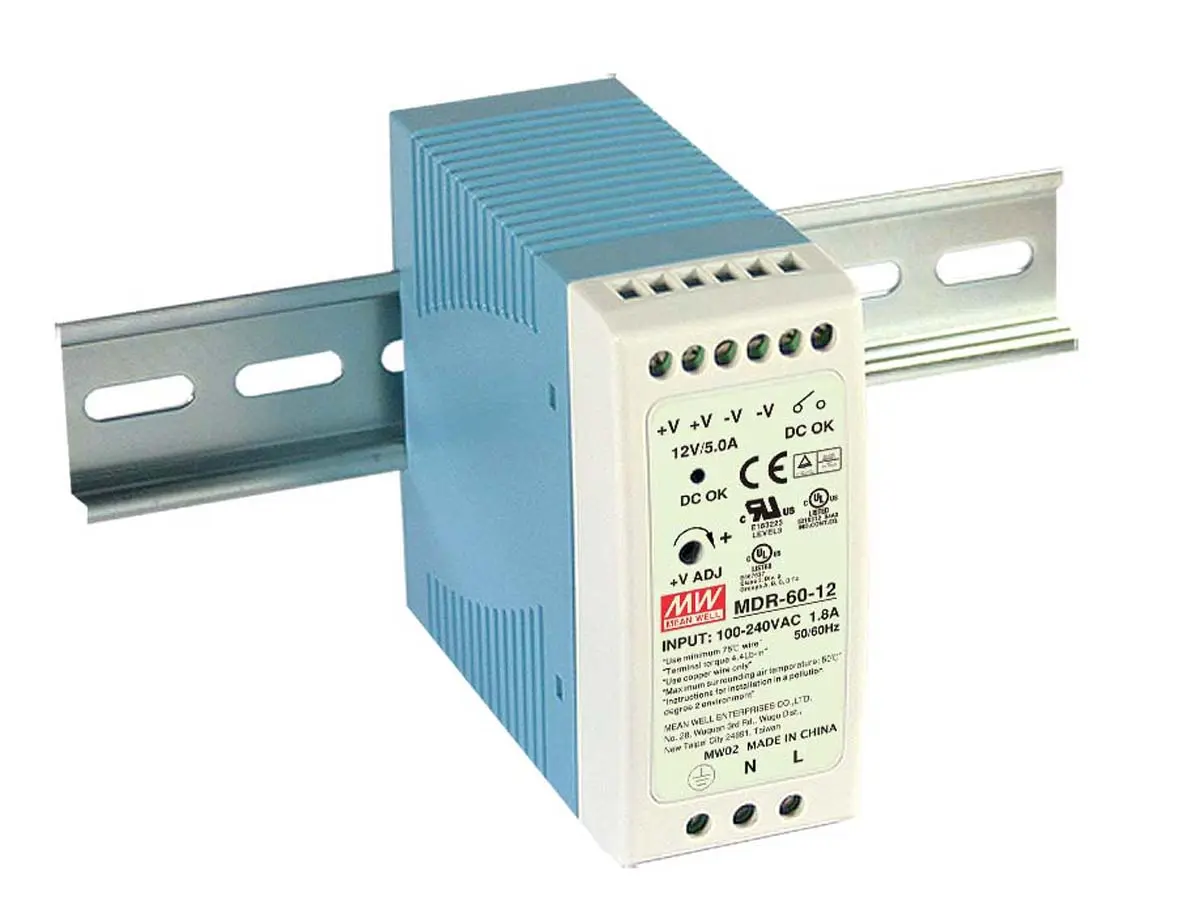 Produktfoto 1 von MEAN WELL MDR DIN-Schienen Netzteil Getaktet 48V dc / 1.25A 60W 85 → 264V ac