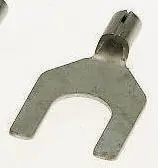 Produktfoto 1 von RS PRO Unisoliert Gabelkabelschuh B. 6.4mm, min. 0.5mm², max. 1.5mm² 22AWG 16AWG, Nicht ummantelt