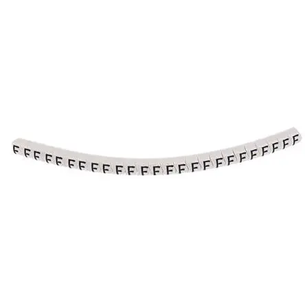 Produktfoto 1 von HellermannTyton Helagrip Kabelmarkierung Aufschiebbar, Beschriftung: F, Schwarz Weiß, Ø 1 mm - 3 mm, 3.5 mm x 3.3 mm