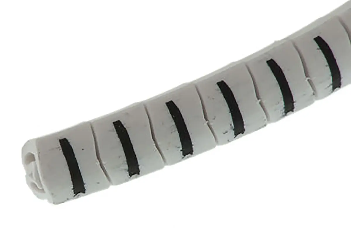 Produktfoto 1 von HellermannTyton Helagrip Kabelmarkierung, Schwarz Weiß, Ø 1 mm - 3 mm, 3.5 mm x 3.3 mm