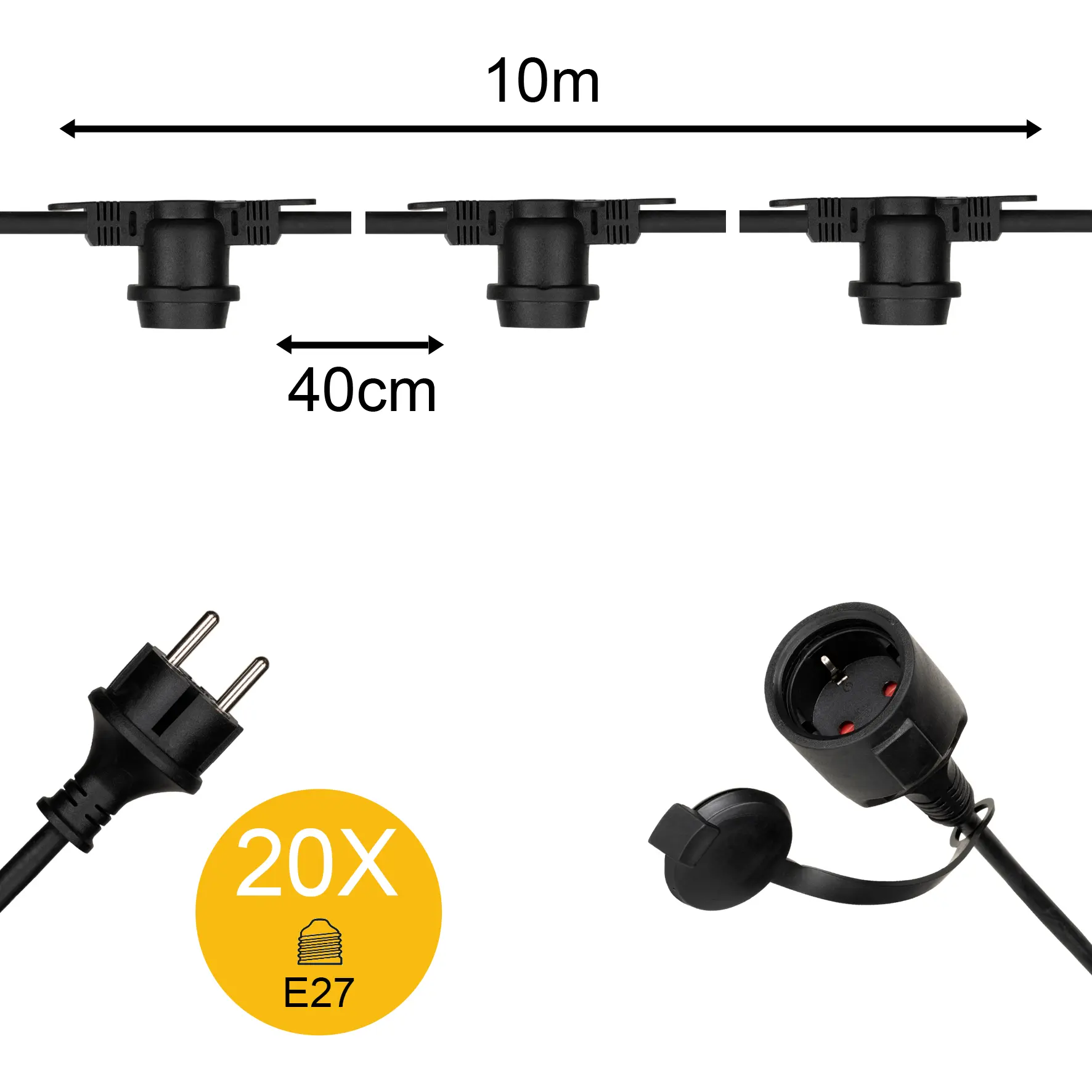 Produktfoto 1 von Bailey Electric & Electronics bv Arbeitslicht x 10 m