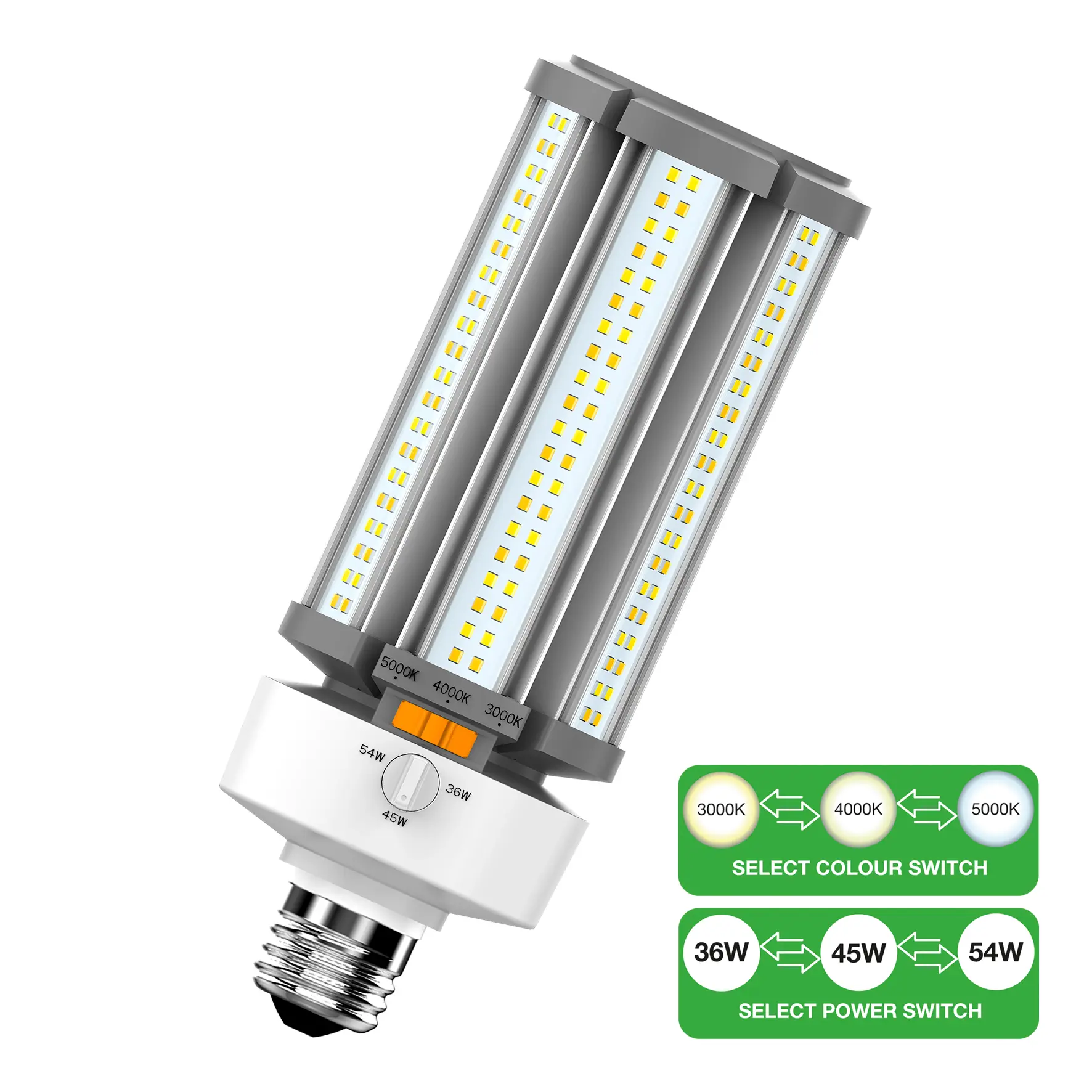 Produktfoto 1 von LED Corn Switch E27 36W-54W 3000K-5000K
