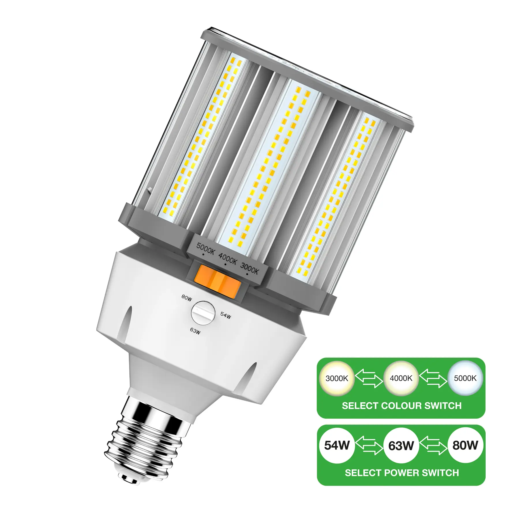 Produktfoto 1 von LED Corn Switch E40 54W-80W 3000K-5000K