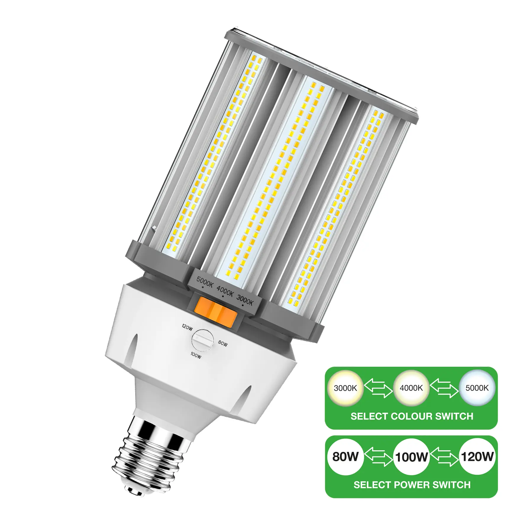 Produktfoto 1 von LED Corn Switch E40 80W-120W 3000K-5000K