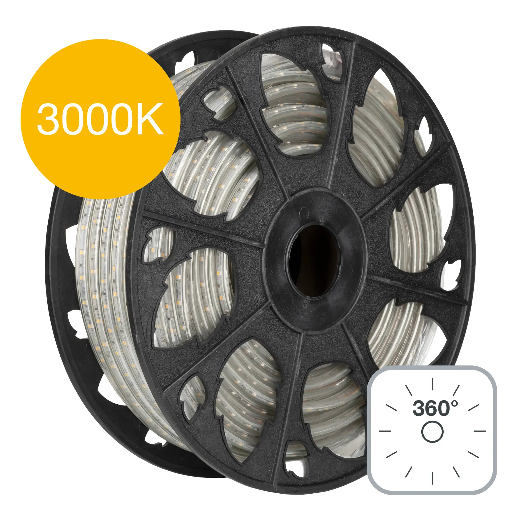 Produktfoto 1 von Bailey Electric & Electronics bv Robust LED rope LED-Streifen 3000k, Weiß, 25000 mm 240 V 400LEDs/M, 400 lm IP65