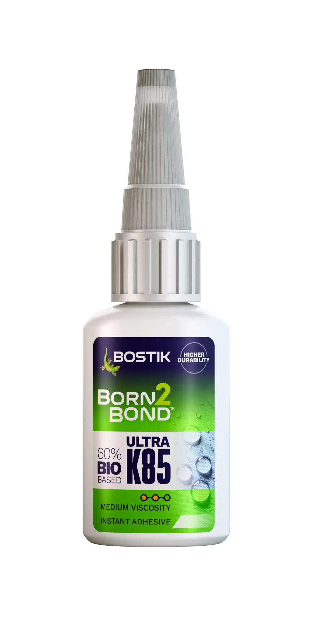 Produktfoto 1 von Bostik Born2Bond Cyanacrylat-Klebstoff 2K-Cyanacrylat Flüssig Klar, Flasche 20 g