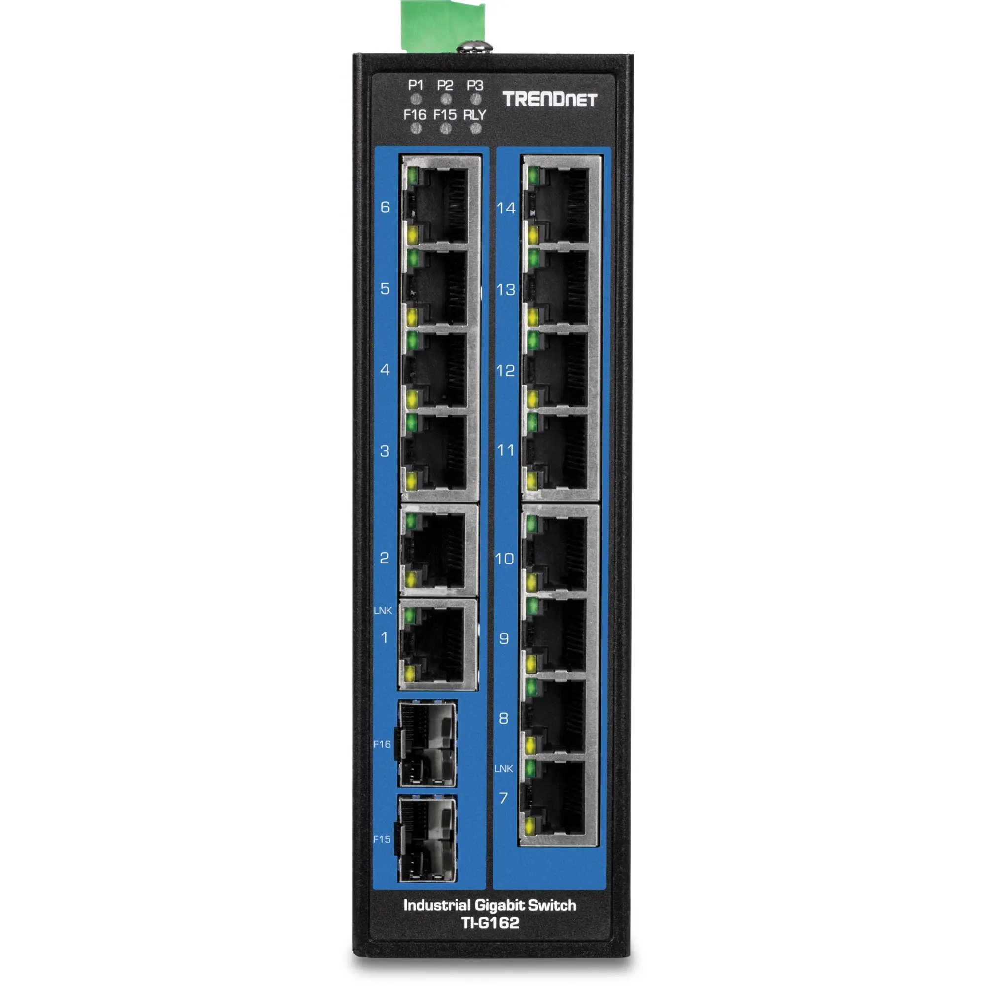 Produktfoto 1 von 16-Port Hardened Gigabit DIN-